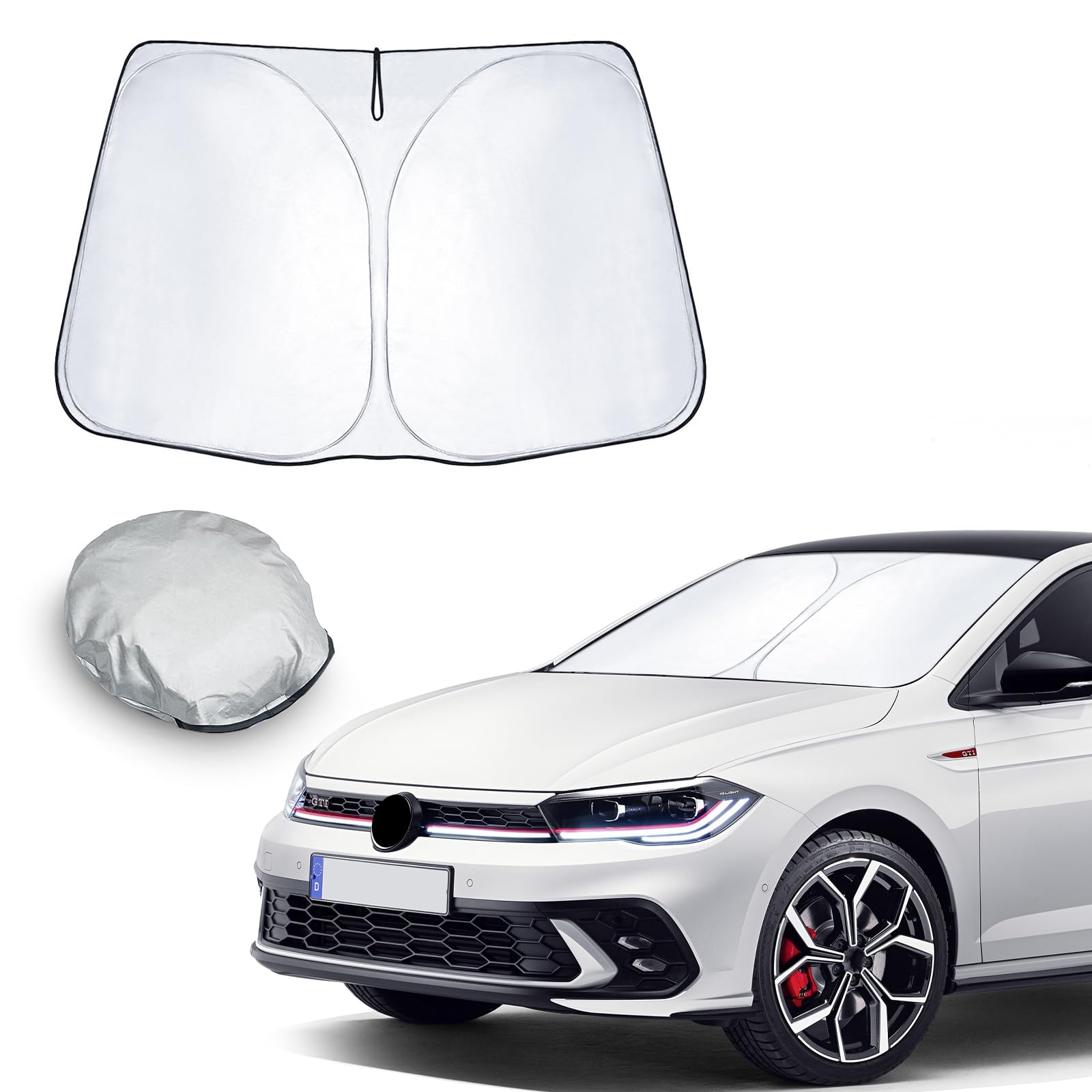 CDEFG Kompatibel mit VW Polo MK6 AW GTI 2018-2022 2023 2024 Sonnenschutz Abdeckungen Frontscheibe Sonnenschirm Die Vordere Schallwand Windschutzscheibe Auto Sonnenblende Polo MK6 2023 Zubehör CDEFG Kompatibel mit VW Polo MK6 AW GTI 2018-2022 2023 2024 Sonnenschutz Abdeckungen Frontscheibe Sonnenschirm Die Vordere Schallwand Windschutzscheibe Auto Sonnenblende Polo MK6 2023 Zubehör von CDEFG