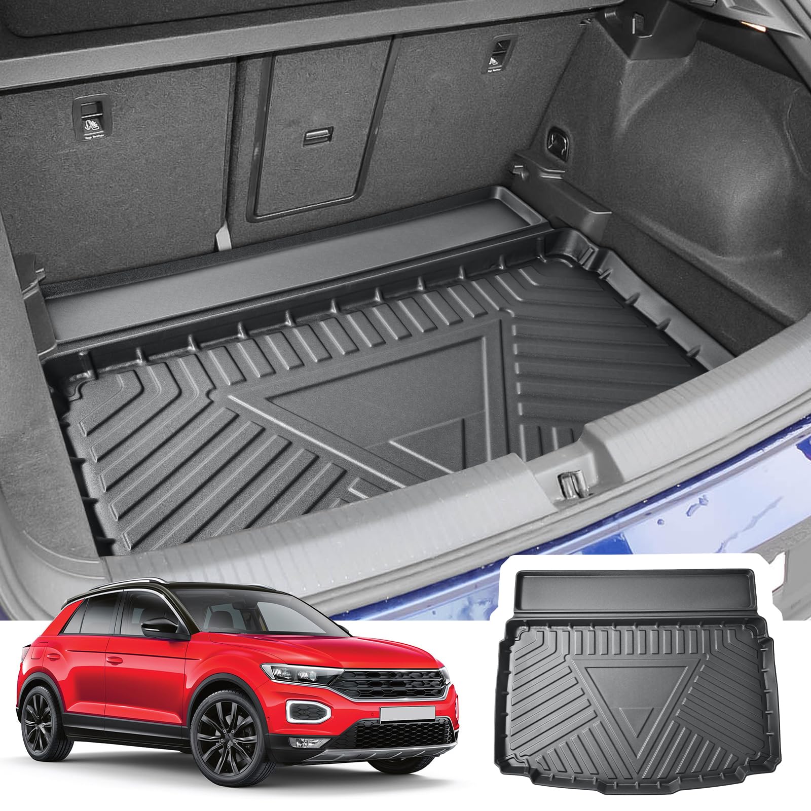 CDEFG Kompatibel mit VW T-ROC 2017-2023 2024 Kofferraumwanne TPE Kofferraummatte Wasserdicht Anti-Staub Wanne Car Cargo Trunk Tray Auto T ROC 2024 Zubehör CDEFG Kompatibel mit VW T-ROC 2017-2023 2024 Kofferraumwanne TPE Kofferraummatte Wasserdicht Anti-Staub Wanne Car Cargo Trunk Tray Auto T ROC 2024 Zubehör von CDEFG