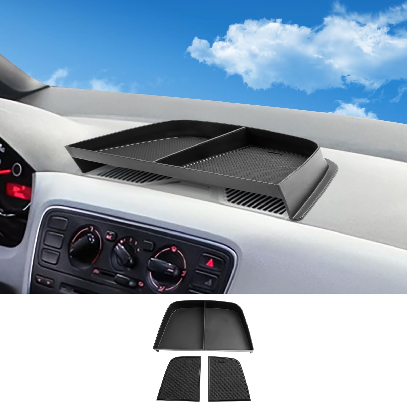 CDEFG Kompatibel mit VW UP GTI/Seat Mii/Skoda Citigo Mittelkonsole Organizer Aufbewahrungsbox Instrumententafel Aufbewahrung Auto Center Console Tray UP GTI 2013-2023 Zubehör von CDEFG