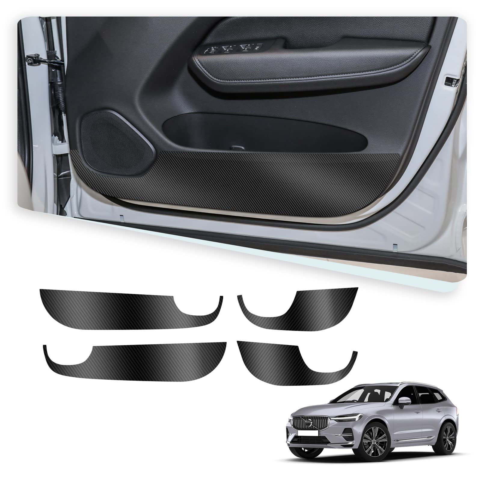 CDEFG Kompatibel mit Volvo XC60 2018-2022 Türschutz Aufkleber Kohlefaser Schutz Aufkleber Auto Passgenauer Carbon Fiber Sticker Wrap XC60 2022 Nano Schutzfolie Dekoration Zubehör CDEFG Kompatibel mit Volvo XC60 2018-2022 Türschutz Aufkleber Kohlefaser Schutz Aufkleber Auto Passgenauer Carbon Fiber Sticker Wrap XC60 2022 Nano Schutzfolie Dekoration Zubehör von CDEFG