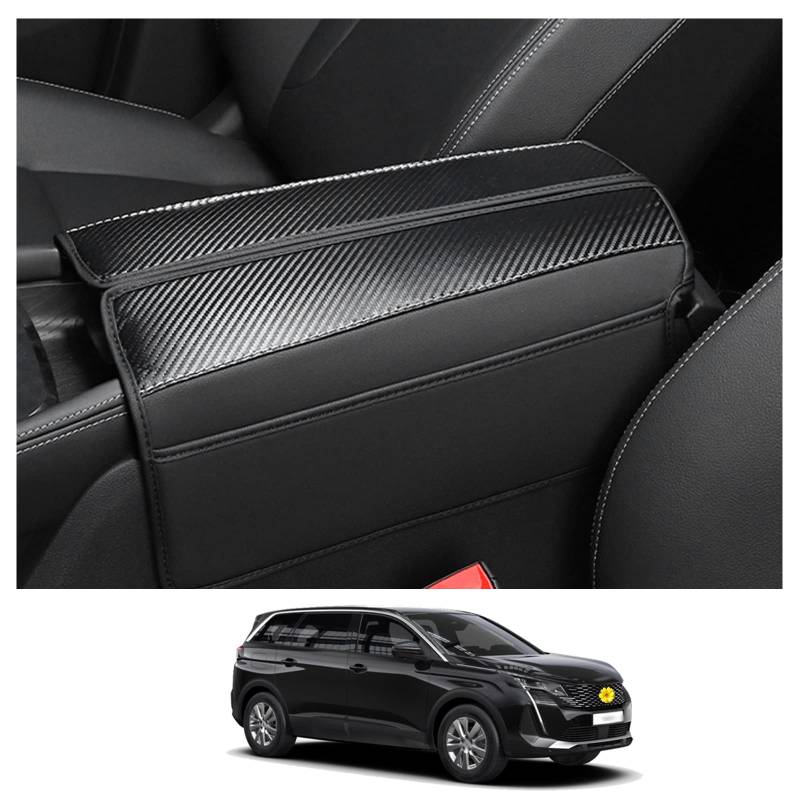 CDEFG Peugeot 3008 5008 508 C5 aircross DS7 Crossback 2016-2022 2023 Mittelarmlehne Armlehnen Deckel Kratzschutz Mittelkonsole Kunstleder Armlehne Abdeckung Center Console Cover Auto Zubehör von CDEFG