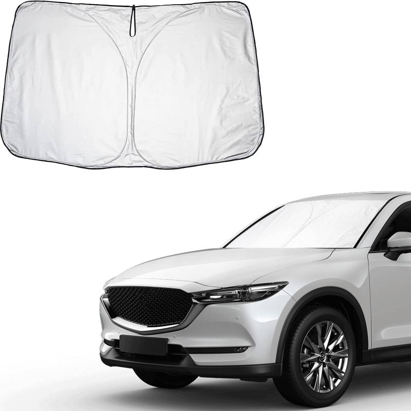 CDEFG Kompatibel mit Mazda CX5 CX-5 KF 2018-2024 2025 Sonnenschutz Abdeckungen Frontscheibe Sonnenschirm Die Vordere Schallwand Windschutzscheibe Auto Sonnenblende Zubehör von CDEFG