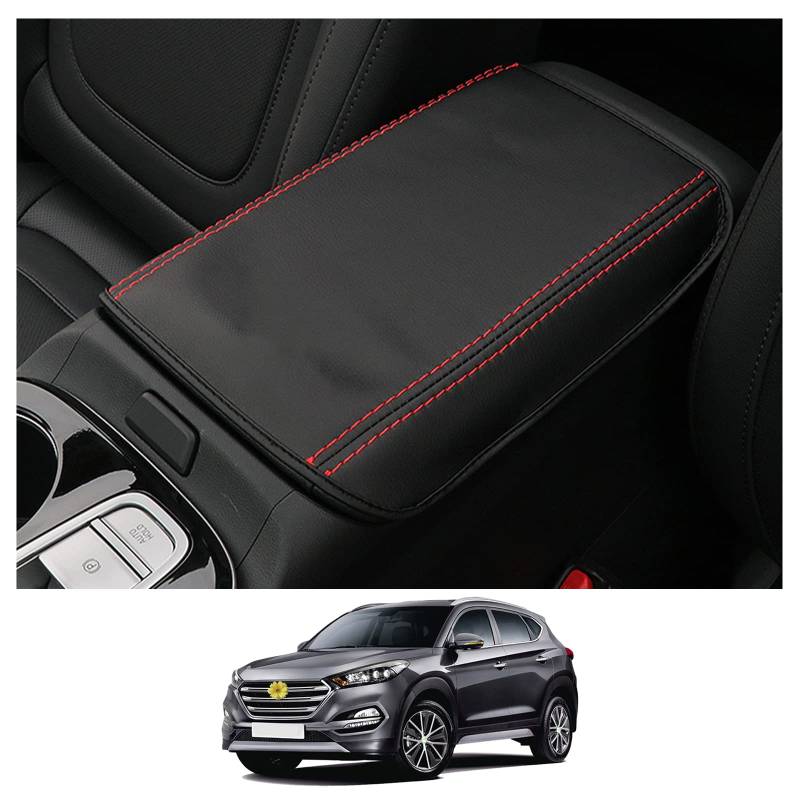 CDEFG Kompatibel mit Hyundai Tucson NX4 2022 2021 2023 Mittelarmlehne Armlehnen Deckel Abdeckung Kratzschutz Mittelkonsole Schutz Kunstleder Armlehne Box Center Console Cover Auto Tucson 2022 Zubehör von CDEFG