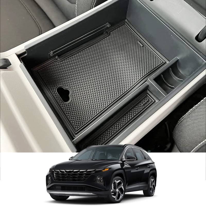 CDEFG Kompatibel mit Hyundai Tucson NX4 2023 2024 2022 2021 Mittelkonsole Organizer Armaturenbrett Aufbewahrungsbox Auto Center Console Tray Tucson 2023 Zubehör von CDEFG