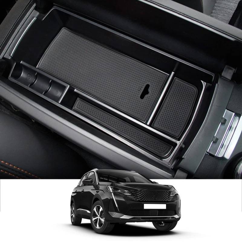 CDEFG Peugeot 3008 5008 GT 2016-2022 2023 / C5 Aircross 2018-2024 Mittelkonsole Handschuhfach Armlehne Aufbewahrungsbox Multifunktionaler Auto Center Console Organizer Tray 3008 GT Line Zubehör von CDEFG