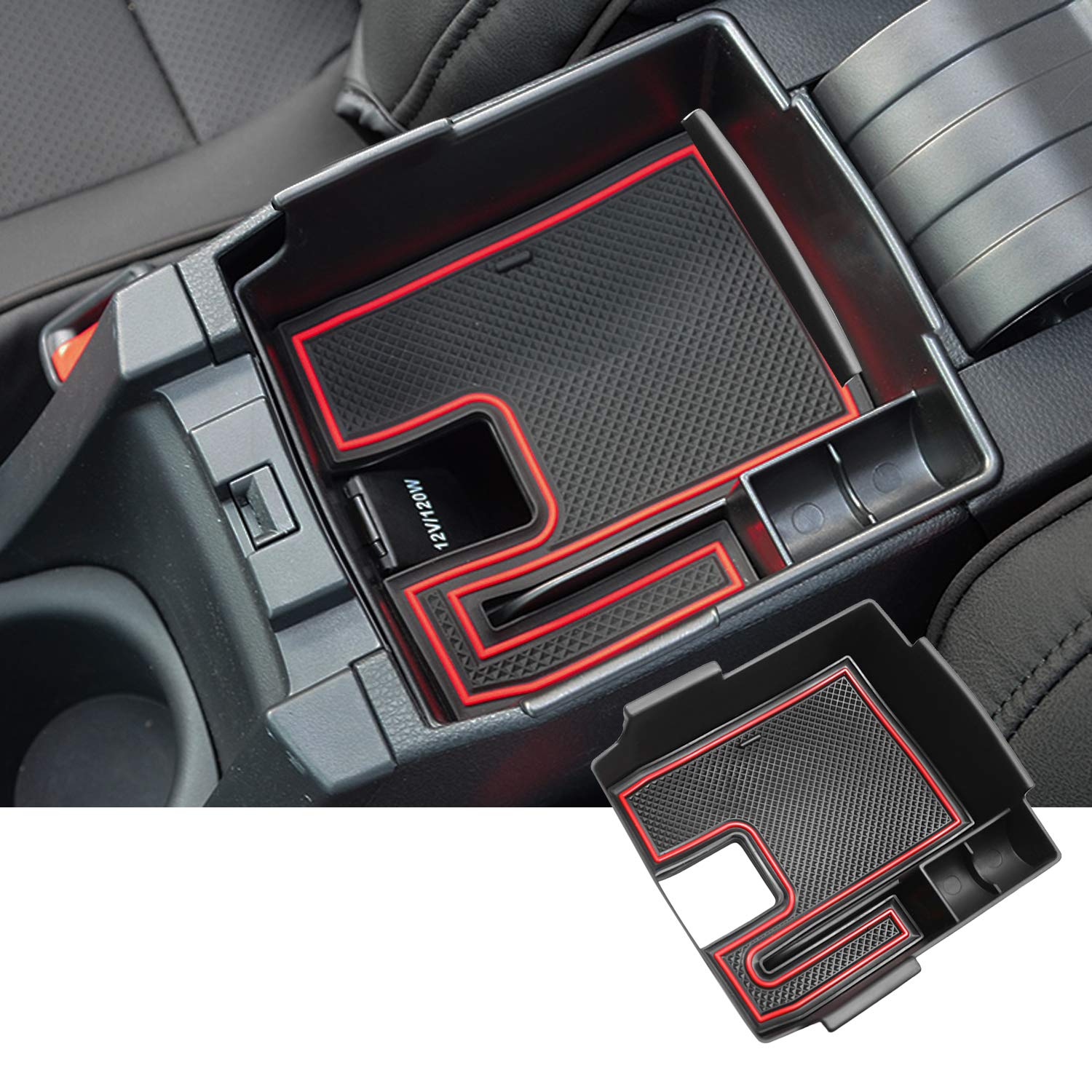 Ruiya Kompatibel mit Hyundai i30 i30N 2017-2023 i30 fastback 2020-2023  Mittelkonsole Aufbewahrungsbox, i30 Armlehne Organizer Tray Mittelarmlehne