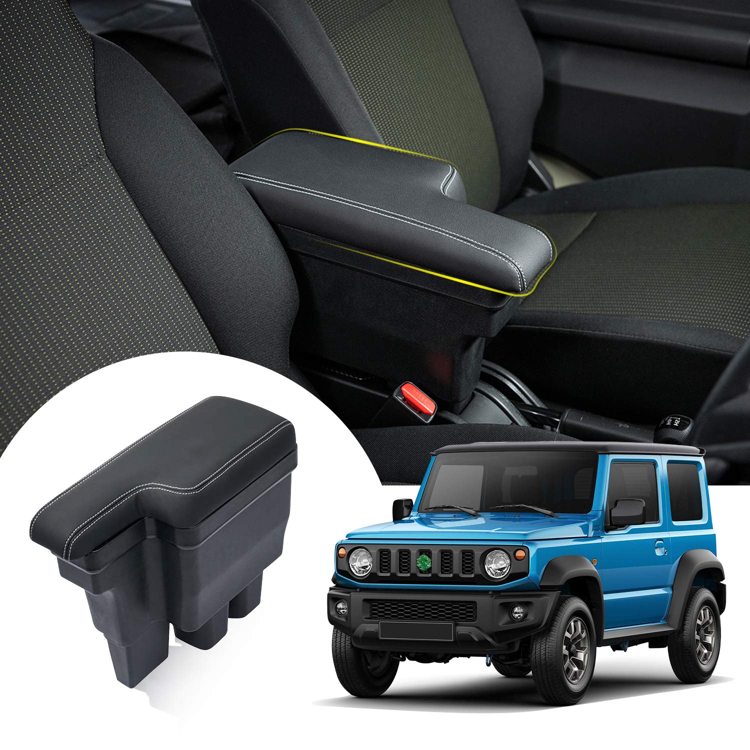 CDEFG für Jimny 2018-2022 2023 JB64 JB74 Mittelarmlehne Armlehnenbox Innenmodifikation Aufbewahrungsbox Armrest Box Auto Center Console Organizer Jimny Pro Zubehör von CDEFG