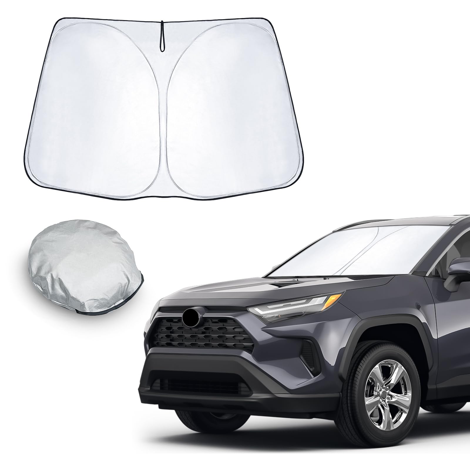 CDEFG Kompatibel mit Toyota RAV4 2019-2024 2025 Sonnenschutz Abdeckungen Frontscheibe Sonnenschirm Die Vordere Schallwand Windschutzscheibe Auto Sonnenblende Zubehör CDEFG Kompatibel mit Toyota RAV4 2019-2024 2025 Sonnenschutz Abdeckungen Frontscheibe Sonnenschirm Die Vordere Schallwand Windschutzscheibe Auto Sonnenblende Zubehör von CDEFG