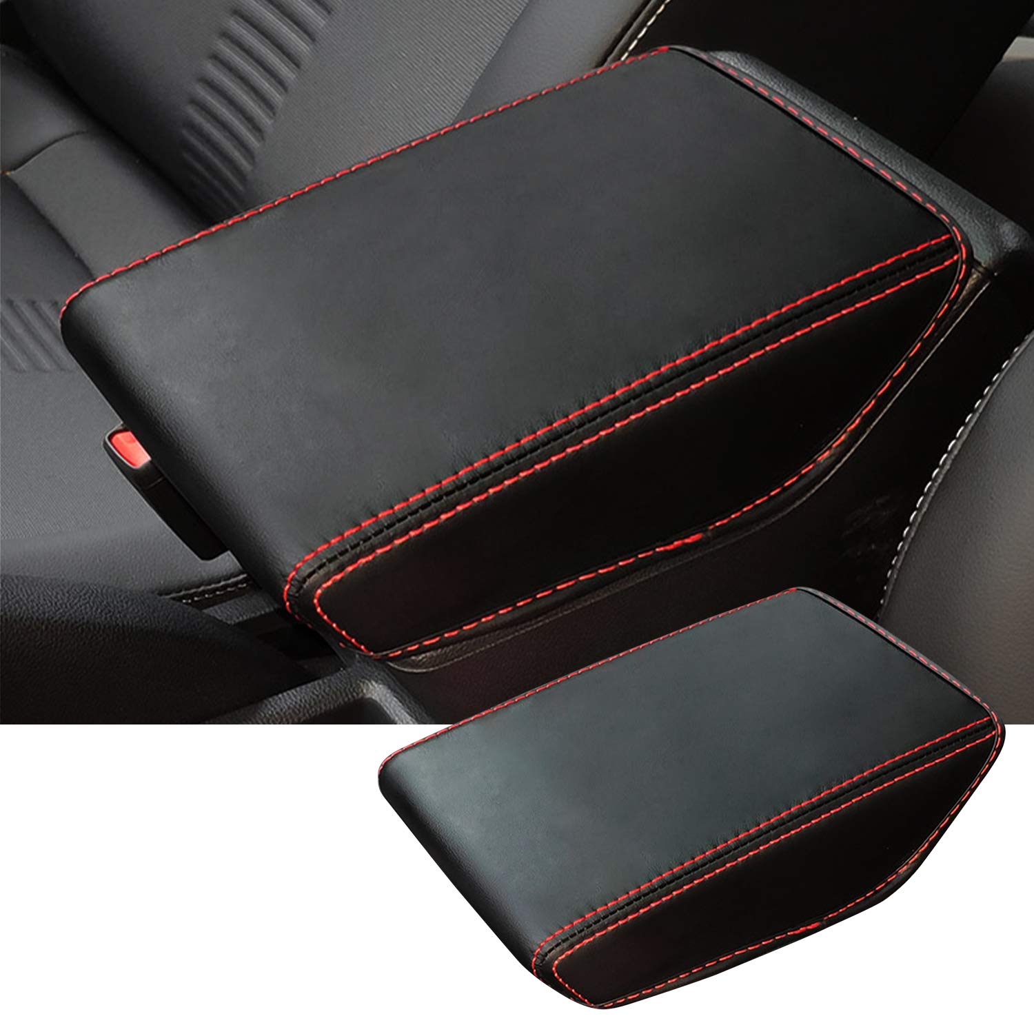 CDEFG Seat Ibiza 6F Arona 2018-2022 2023 Mittelarmlehne Abdeckung Armlehnen Deckel Kratzschutz Mittelkonsole Kunstleder Armlehne Box Cover Auto Schutz Kastendeckel Interieur Zubehör von CDEFG