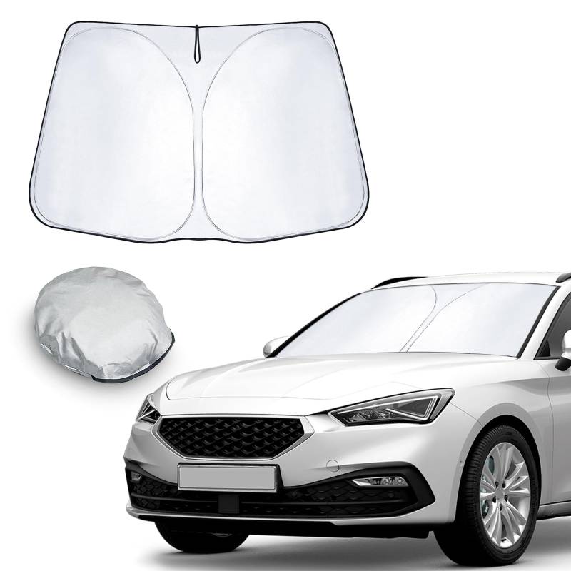 CDEFG Kompatibel mit Cupra Formentor/Seat Leon MK4 2021-2024 2025 Sonnenschutz Abdeckungen Frontscheibe Sonnenschirm Die Vordere Schallwand Windschutzscheibe Auto Sonnenblende Leon 4 KL Zubehör von CDEFG