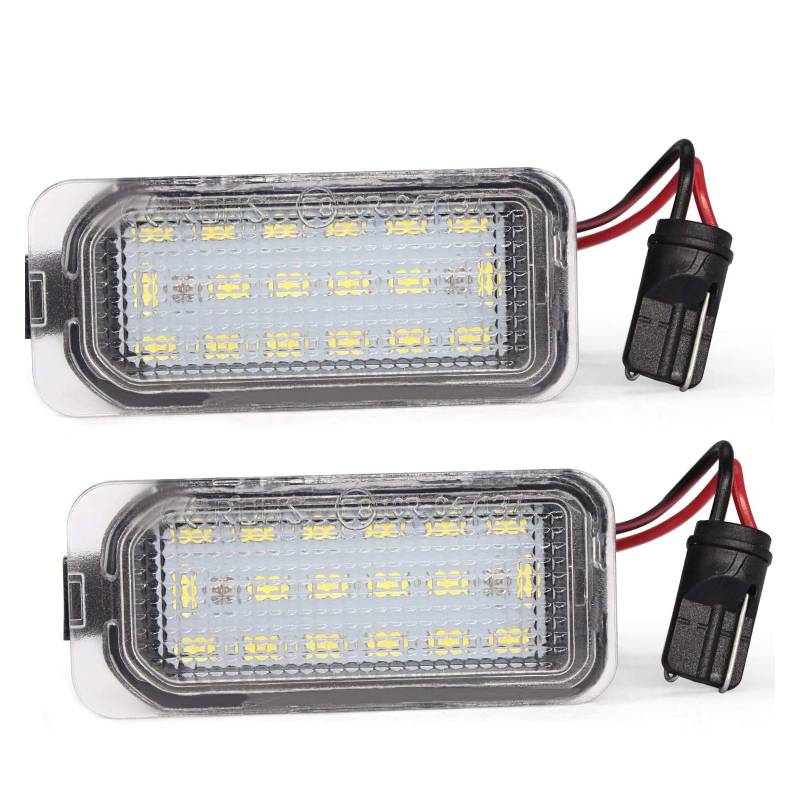 CDIYTOOL 2x Kennzeichenbeleuchtung 18 SMD LED für F-ord Fiesta Focus C-Max Mondeo Galaxy S-Max Kuga J-Aguar XJ XF 542119 von CDIYTOOL