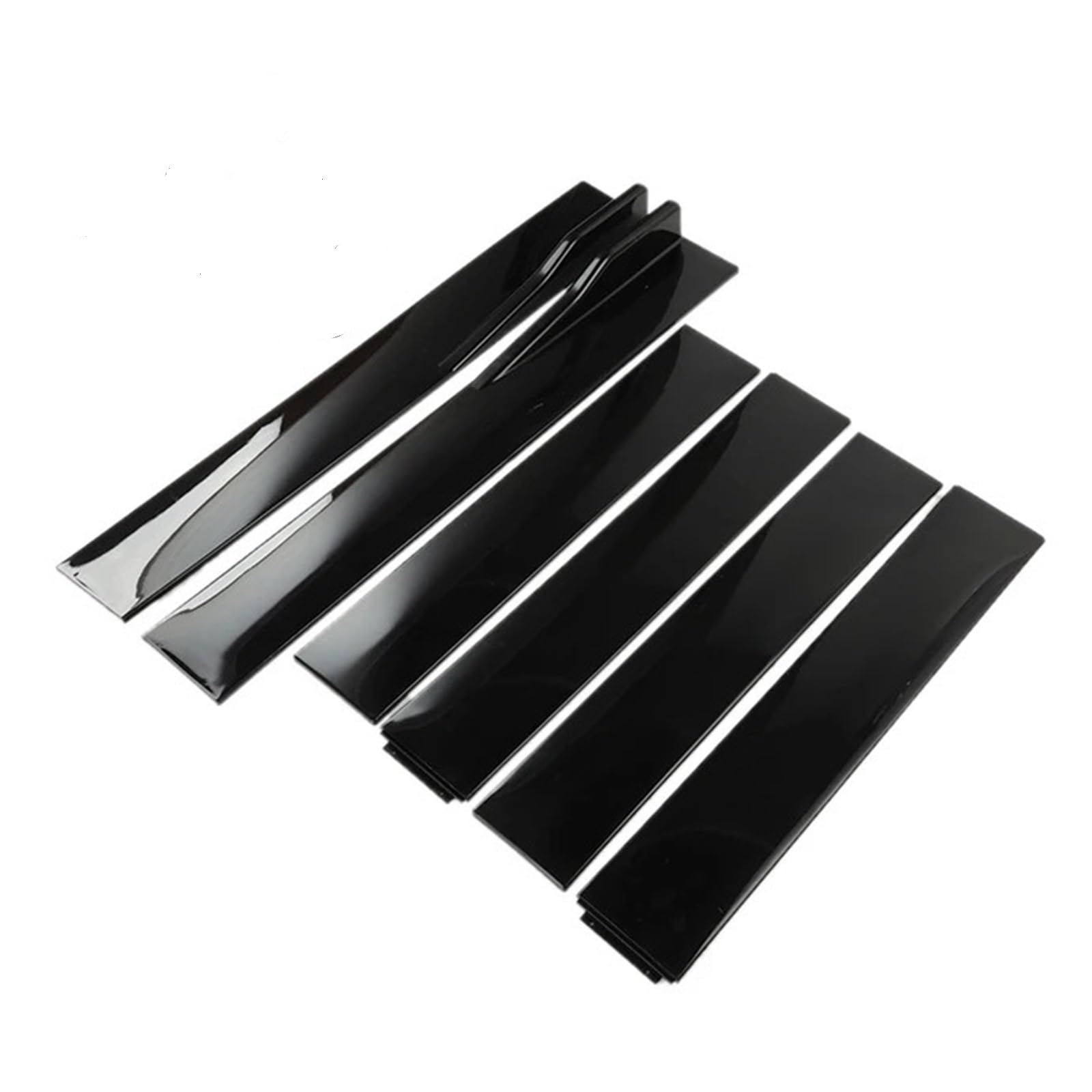 1 Paar 2M Universal Auto Seitenschweller Verlängerung Rocker Panels Lip Splitter Schwarz Kompatibel Für Civic Benz BMW ABS Auto ExteriorAccessories(B-Model Black) von CDQMTGCM