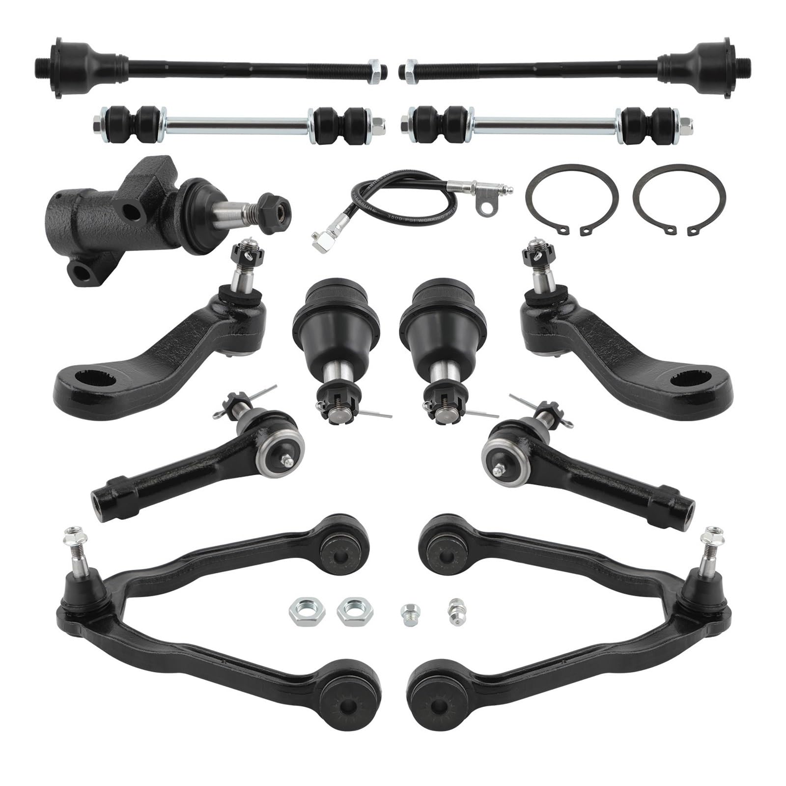 13x Lenkung & Aufhängung Vorne Querlenker Spurstangen Kompatibel Für GMC Yukon 2000-06 4x4 von CDQMTGCM