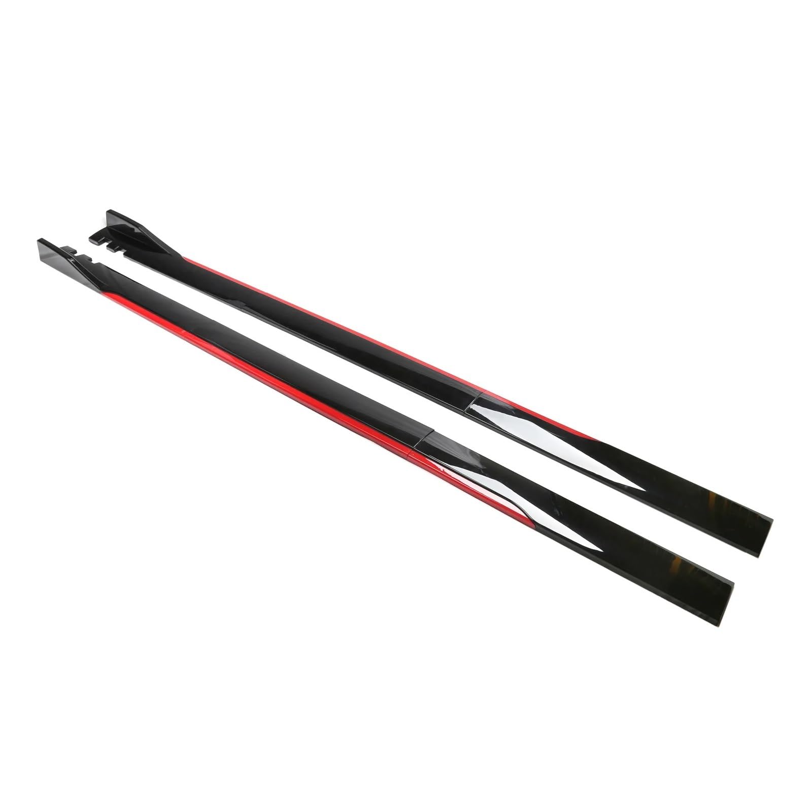 2 m/78,7 Zoll Universal-Seitenschwellerverlängerung, Kompatibel Für BMW, Kompatibel Für Benz/Toyota/Audi/Nissan/Honda/Wippschalter-Lippentrenner-Stoßstangenschutz(Black Red) von CDQMTGCM