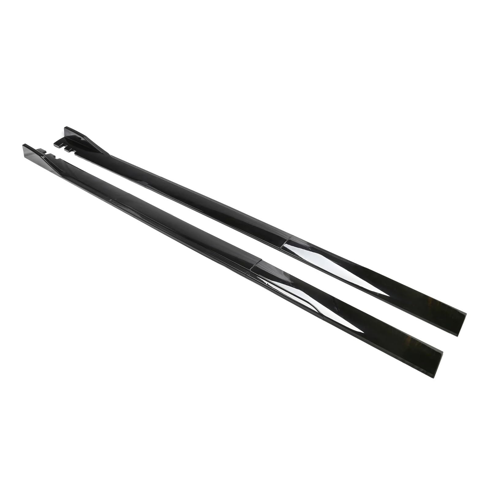 2 m/78,7 Zoll Universal-Seitenschwellerverlängerung, Kompatibel Für BMW, Kompatibel Für Benz/Toyota/Audi/Nissan/Honda/Wippschalter-Lippentrenner-Stoßstangenschutz(Glossy Black) von CDQMTGCM