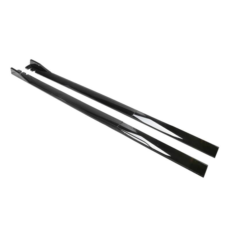 2 m/78,7 Zoll Universal-Seitenschwellerverlängerung, Kompatibel Für BMW, Kompatibel Für Benz/Toyota/Audi/Nissan/Honda/Wippschalter-Lippentrenner-Stoßstangenschutz(Glossy Black) von CDQMTGCM