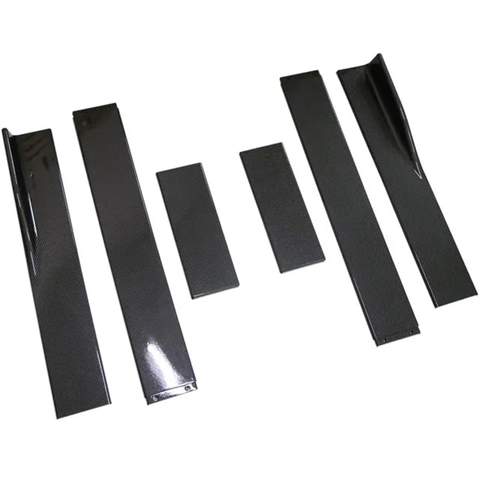 2M Seitenschweller Universal Kompatibel Für Ford Mustang GT Shelby 2016-2022 Verlängerungsschürze Splitter Spoiler Winglet Body Kit Autozubehör(2M Carbon Fiber Look) von CDQMTGCM
