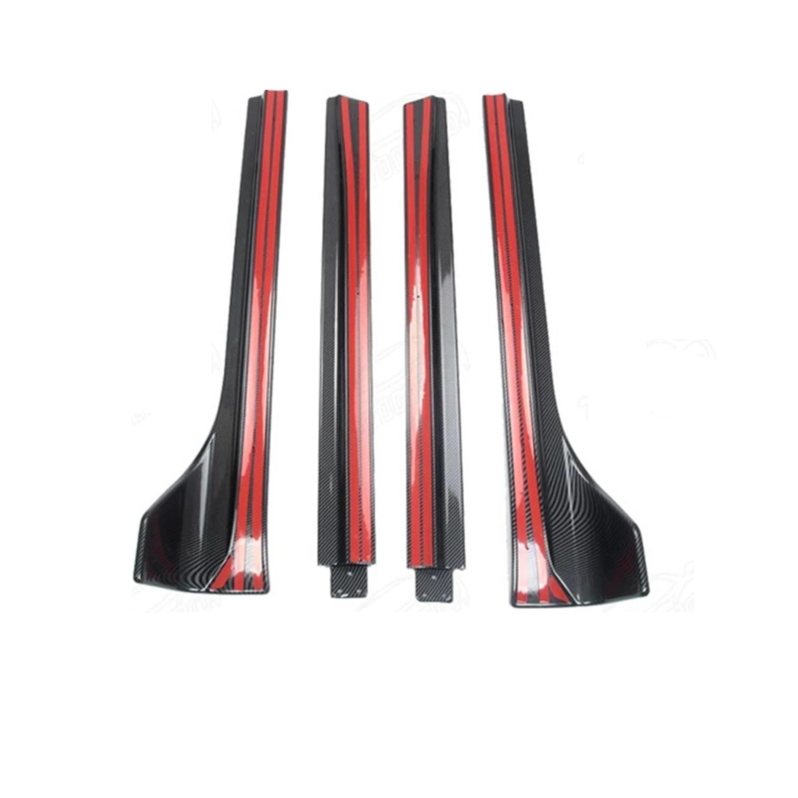 4 Stück Auto-Seitenschweller-Verlängerung, Schwellerverkleidungen, Lippensplitter, Spoiler, Autoscooter, Autozubehör, Kompatibel Für Tesla Model Y 2018 2019 2020 2021(Bright carbon fiber) von CDQMTGCM