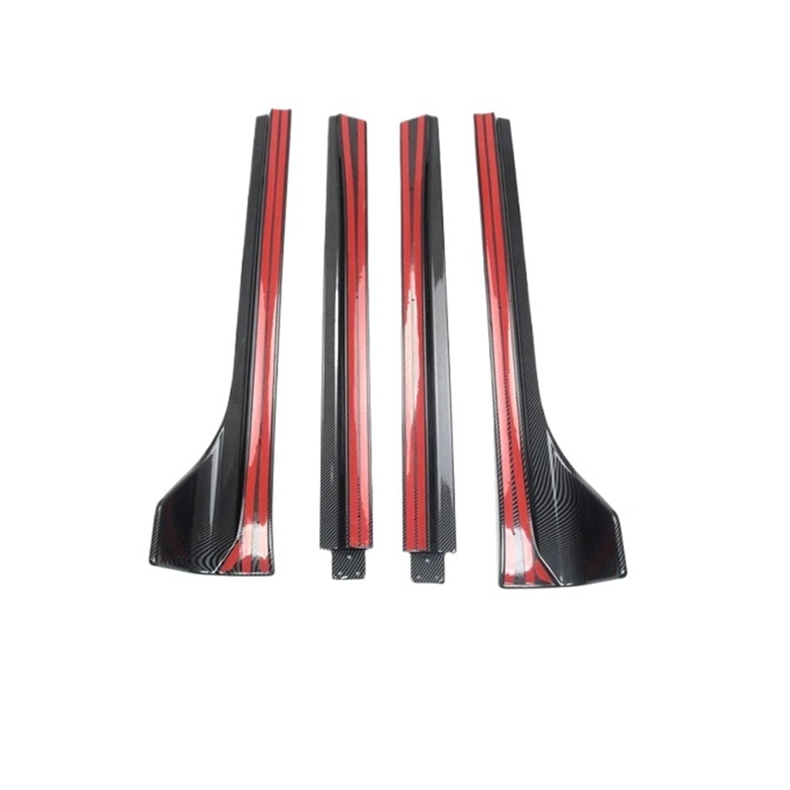4 Stück Auto-Seitenschweller-Verlängerung, Schwellerverkleidungen, Lippensplitter, Spoiler, Autoscooter, Autozubehör, Kompatibel Für Tesla Model Y 2018 2019 2020 2021(Glossy carbon fiber) von CDQMTGCM