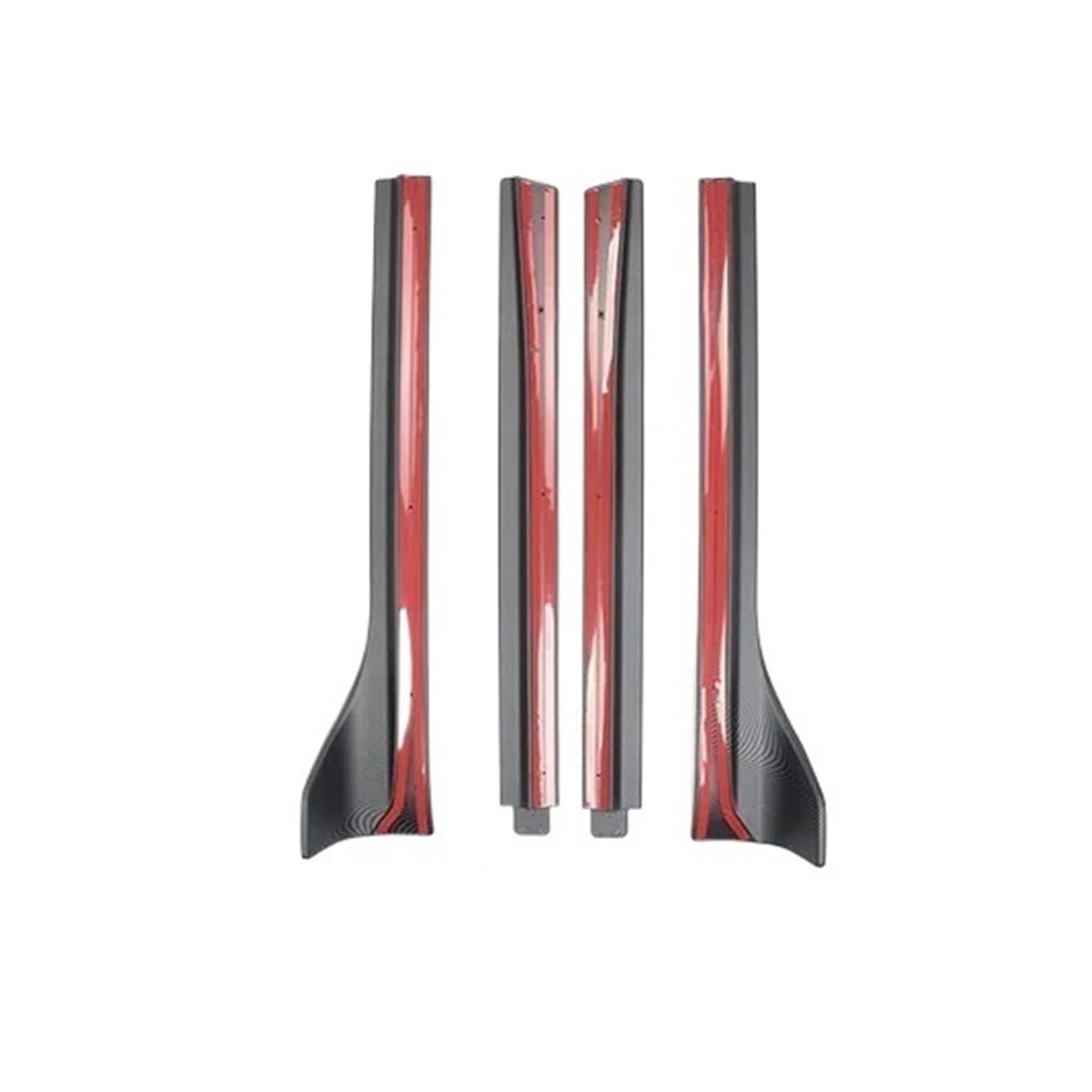 4-teilige Auto-Seitenschweller, Kompatibel Für Tesla Model Y, Verlängerungs-Rocker-Panels, Lippensplitter, Spoiler, Stoßstangen-Rocker-Panels, Zubehör 2020–2023(Matte carbon fiber) von CDQMTGCM