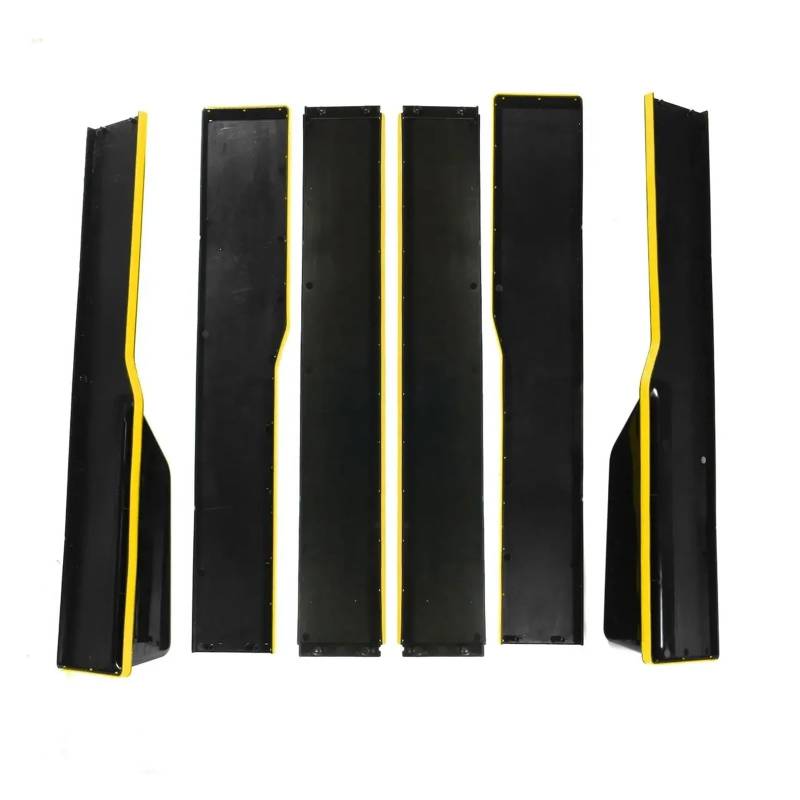 6x Auto-Seitenschweller-Erweiterungen, universelle Lippe, 2,2 m, Splitter-Lippe, Kompatibel Für Toyota Land Cruiser Prado 120, Kompatibel Für Lexus GX470 2003–2009(Black and yellow) von CDQMTGCM