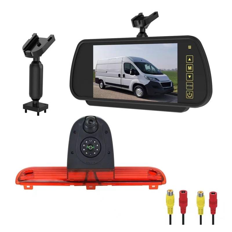 Auto Bremslicht Doppelkamera HD Rückfahrkamera 2006-2018 Kompatibel for Ducato Kompatibel for Boxer Kompatibel for Citroen(7 inch rear view) von CDQMTGCM