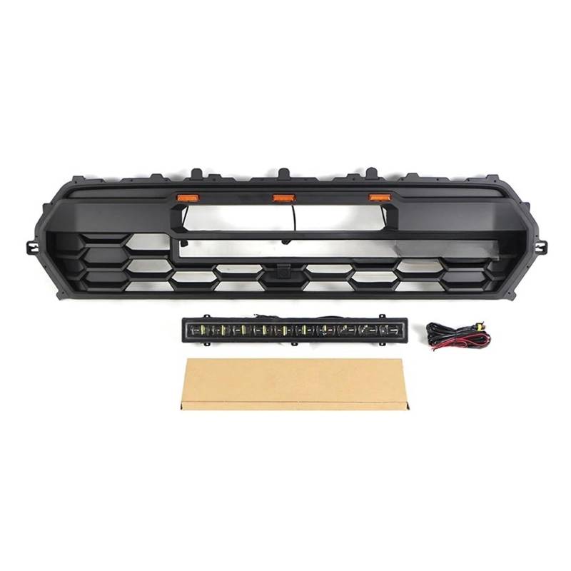 Autoteile Grill mit LED-Leuchten Frontstoßstangengrill Modifikation Zubehör Dekoration kompatibel for Tacoma 2024(With LED lights) von CDQMTGCM