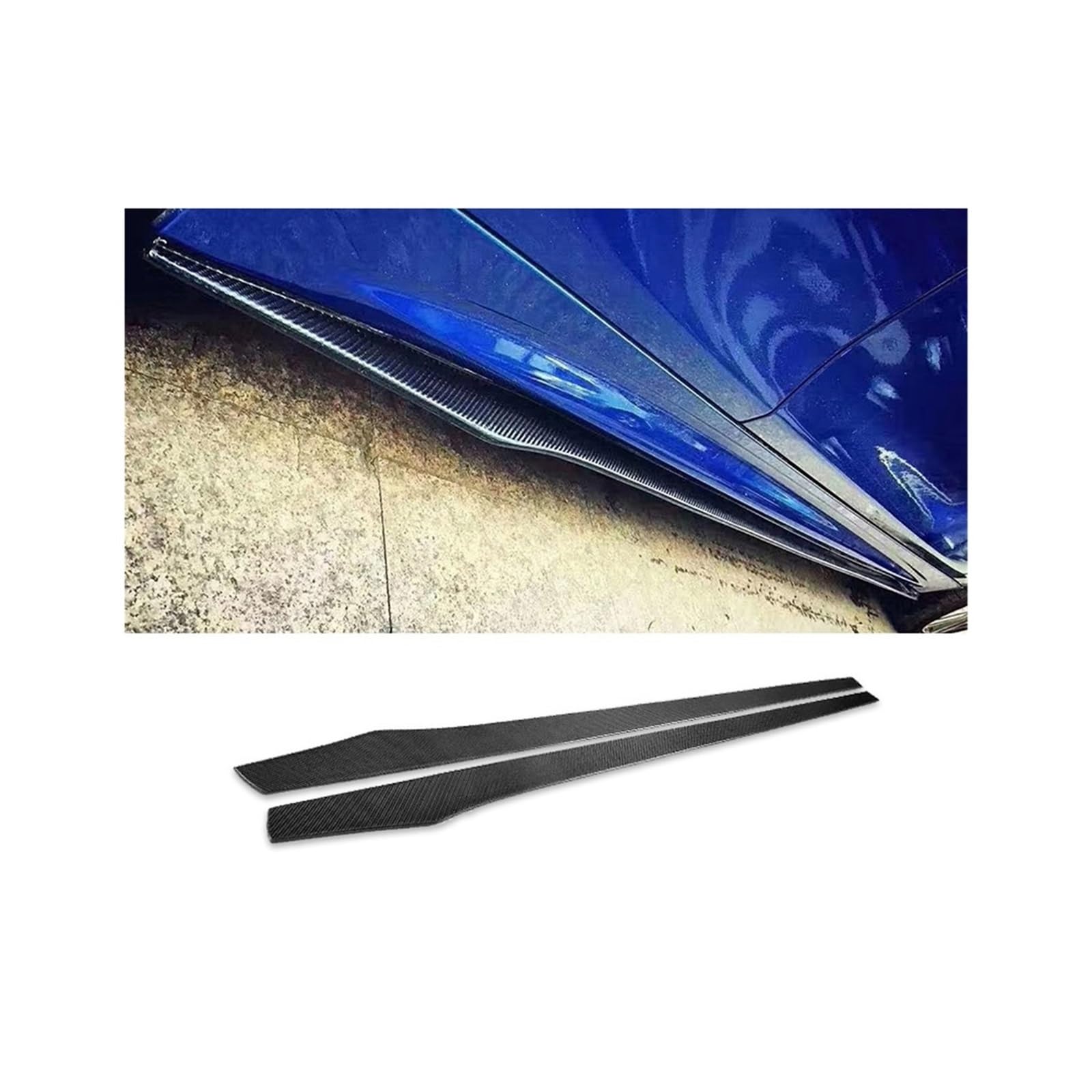 Carbon Fiber Auto Seite Rock Erweiterung Splitter Lip Diffusor Kompatibel Für BMW M6 F06 F12 F13 2 Tür 4 Tür(CARBON 2 Door) von CDQMTGCM