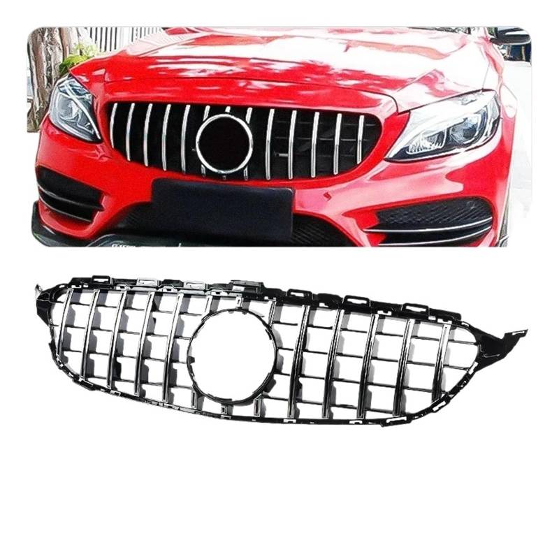 Frontstoßstangengrill kompatibel for Benz W205 Grill 2015 2016 2017 2018 kompatibel for AMG Panamericana Grill Auto Zubehör Tuning von CDQMTGCM