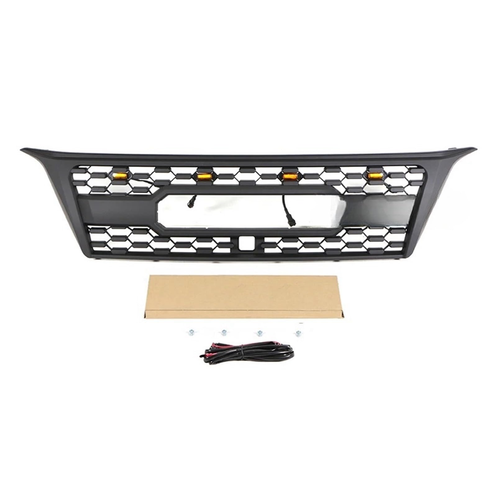 Grill Frontstoßstange Kühlergrill Modifikationszubehör Renngrill mit LED-Leuchten Kompatibel for LEXUS GX460 GX470 2010-2013 2014 2011 2012(With LED lights) von CDQMTGCM