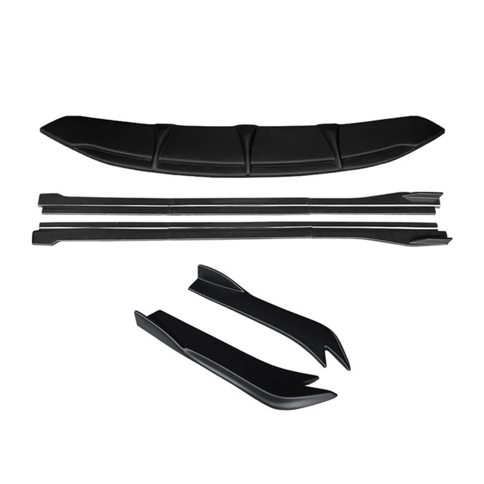 Karosserie-Kit für Frontstoßstange, Splitter, Lippe, Spoiler, Seitenschweller, Verlängerungen, hinterer Umschlingungswinkel, Kompatibel Für BMW 6er GT G32 630 640 2017–2022(Matte black) von CDQMTGCM