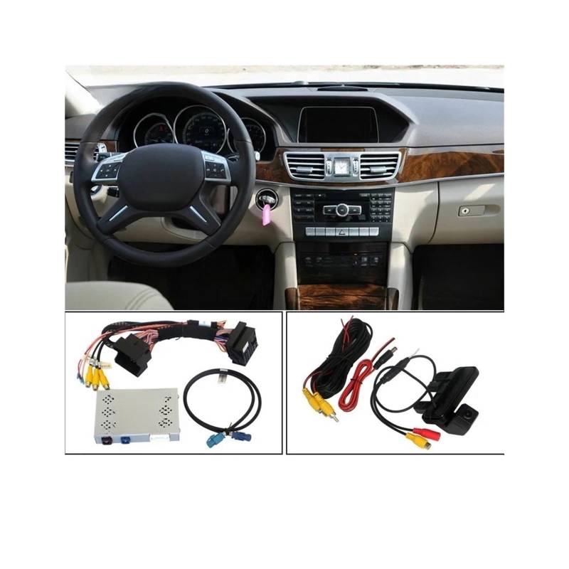 Kompatibel mit Benz E-Klasse W212 2012–2016 Rückfahrkamera-Set/HD-Rückfahrkamera mit Decoder-Update-Bildschirm(For NTG 4.5 4.7) von CDQMTGCM