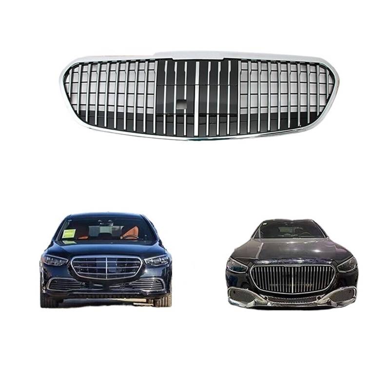 Kühlergrill kompatibel for Benz W223 S-Klasse Upgrade kompatibel for Maybach-Typ mit Acc Frontstoßstangennetz Ersatzteile Autozubehör von CDQMTGCM