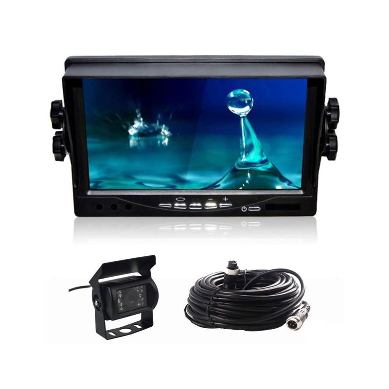 LED-Rückfahrkamera, 7-Zoll-TFT-LCD-Monitor, kompatibel mit Einparkhilfemonitoren for Lkw und Busse, S DC 9 V – 35 V, Automonitore(20M) von CDQMTGCM