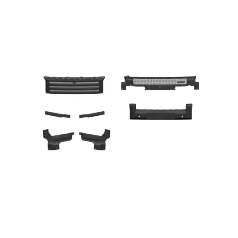 Mattschwarzer Frontgrill, kompatibel mit JETOUR Traveller T2 2023+, ABS-Obsidian-Grill, Auto-Außenverkleidungsteile von CDQMTGCM