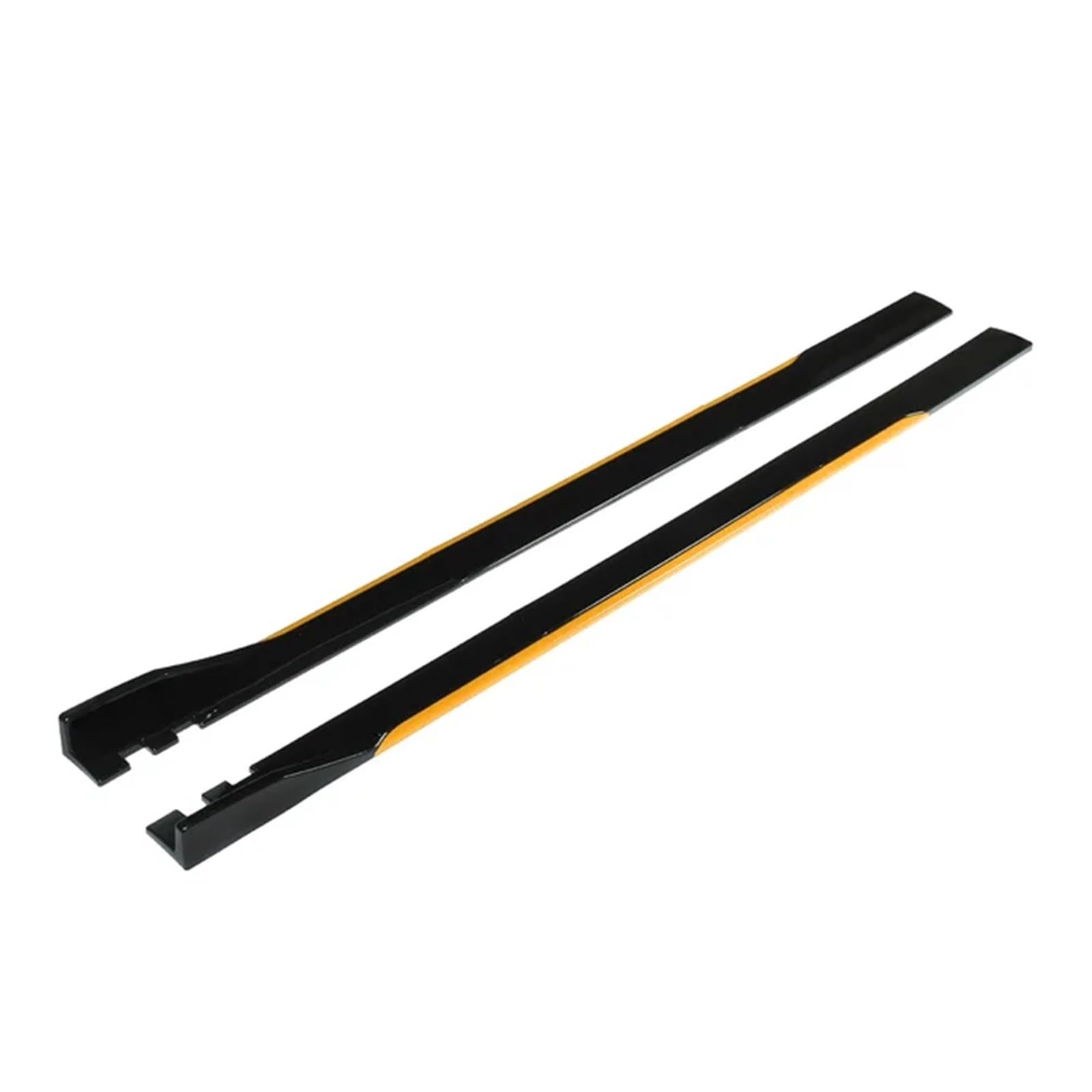 Neue W205 Seitenschweller-Verlängerungs-Rocker-Splitter-Winglet-Flügel, kompatibel für Mercedes, kompatibel für Benz W205, W204, W203, W212, W213, W117, W176, Body Kit(Black yellow) von CDQMTGCM