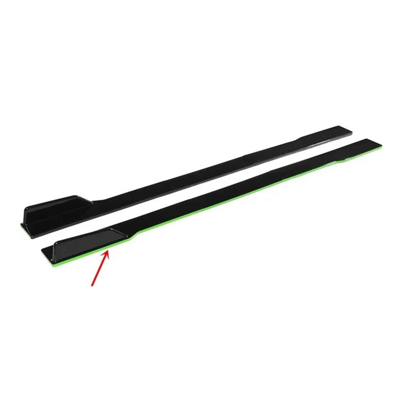 Universal 2m Auto Seitenschweller Winglet Seitenflügel Stoßstange Spoilerlippe Kompatibel für SEAT LEON FR 5F MK1 MK3 MK3.5 MK5 Kompatibel für Ibiza 6J 6L Body Kit(Black green) von CDQMTGCM