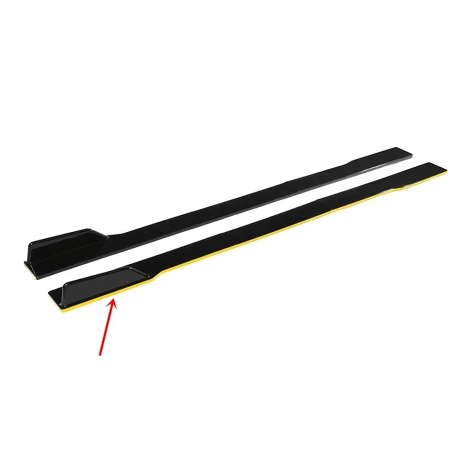 Universal 2m Auto Seitenschweller Winglet Seitenflügel Stoßstange Spoilerlippe Kompatibel für SEAT LEON FR 5F MK1 MK3 MK3.5 MK5 Kompatibel für Ibiza 6J 6L Body Kit(Black yellow) von CDQMTGCM