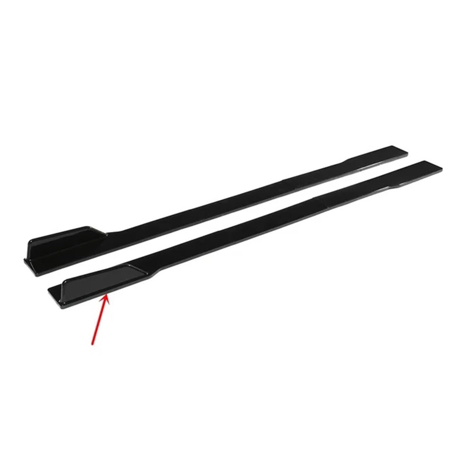 Universal 2m Auto Seitenschweller Winglet Seitenflügel Stoßstange Spoilerlippe Kompatibel für SEAT LEON FR 5F MK1 MK3 MK3.5 MK5 Kompatibel für Ibiza 6J 6L Body Kit(Bright black) von CDQMTGCM