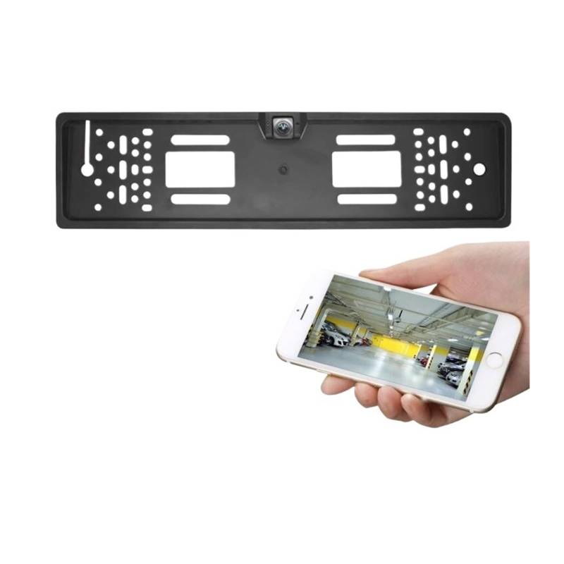 WIFI Auto Rückfahrkamera Europäische Hängetyp FrontView WirelessCar Nummernschildrahmen Rückfahrkamera Kompatibel for IOS/Android von CDQMTGCM