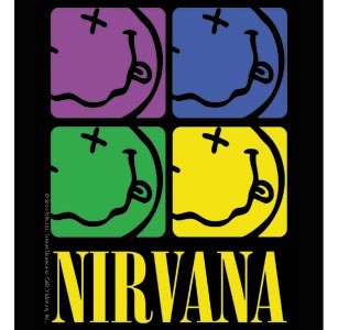 Nirvana Aufkleber Sticker Smileys Bands Musik Rock Grunge Kurt Cobain Rock'n'Roll Wings Flügel von CDS
