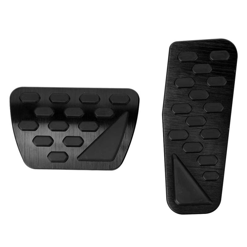 CEBAT 2 Stück at Aluminiumlegierung Pedalauflagen Bremspedal Gaspedal Pedalkappen für Jeep Wrangler JL/JLU 2018-2023,2020 2021 2022 2023 Gladiator JT(schwarz) von CEBAT