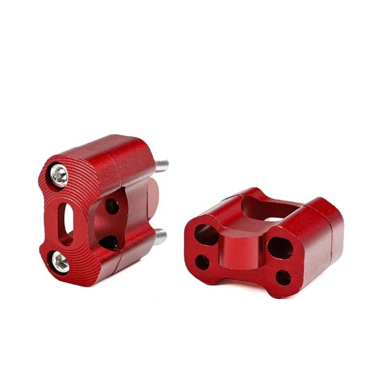 1 Paar CNC 22mm 28mm Offroad-Motorrad Lenkerklemmen Lenkererhöhung Adapter Für 7/8" 1-1/8 Motorrad(22mm red) von CEHAKDLRI
