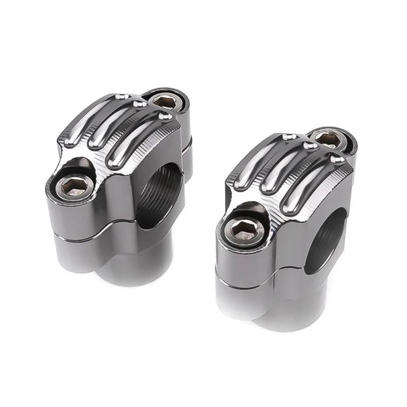 1 Paar CNC Aluminiumlegierung Motorrad -Lenker -Risers Adapter Griff Fettstangenhalterungsklemmen 7/8 "22 Mm(Titanium) von CEHAKDLRI
