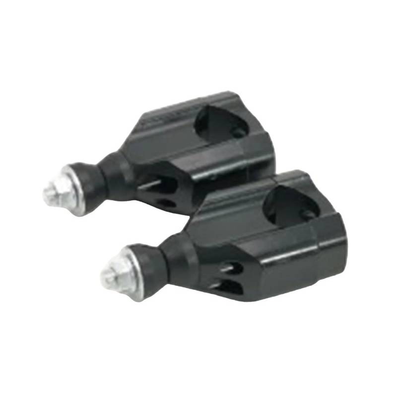 2 Stücke Motorrad Vorne Lenker Fat Bar Montieren Schellen Riser Dirt Bike ATV 28mm 1 1/8' Motorrad Lenker Clamp Adapter Aluminium(Black) von CEHAKDLRI