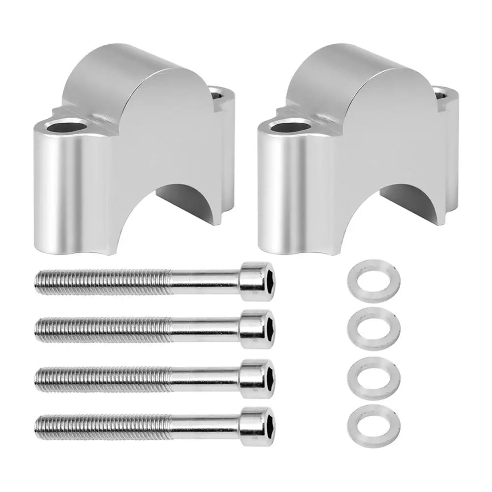 Für 1 Paar Motorrad-Universal-Lenker-Riser-Bar-Halterung, Griffklemme, Universal, 28 Mm, 1 1/8 Zoll, 22 Mm, 7/8 Zoll(22MM Sliver) von CEHAKDLRI