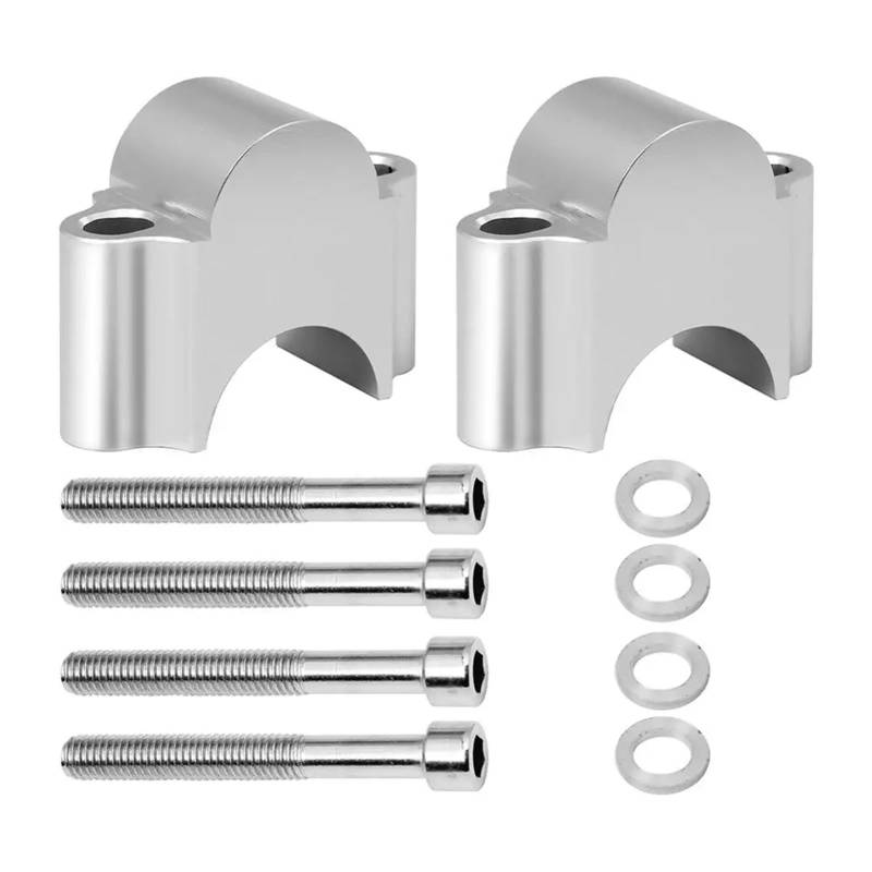 Für 1 Paar Motorrad-Universal-Lenker-Riser-Bar-Halterung, Griffklemme, Universal, 28 Mm, 1 1/8 Zoll, 22 Mm, 7/8 Zoll(28MM Sliver) von CEHAKDLRI