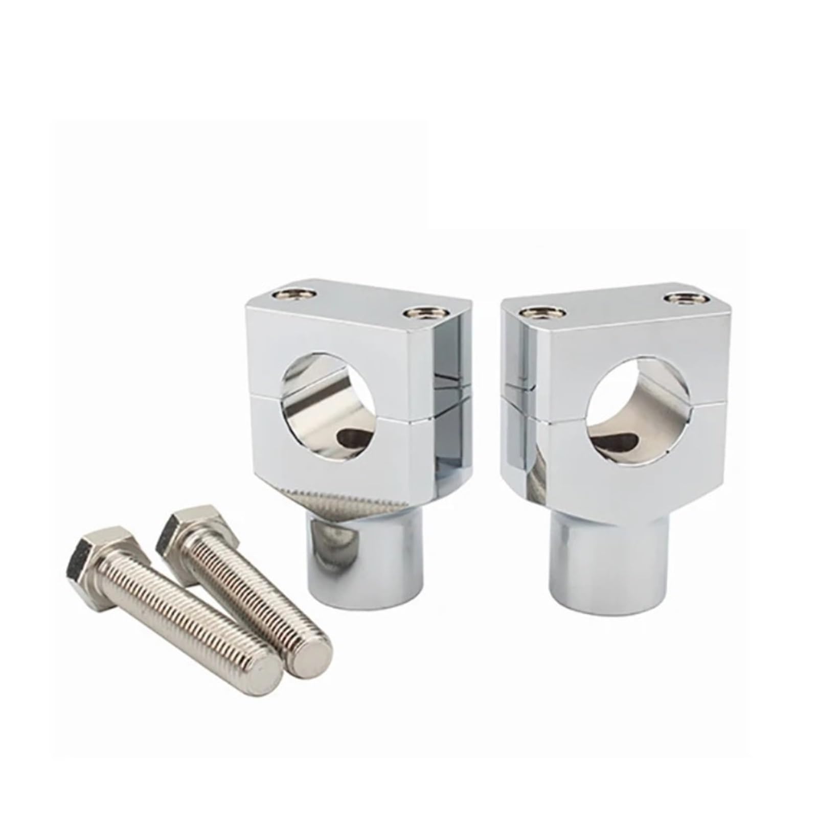 Für 1 Paar Universal Lenker Riser Kit Montage Clip Aluminium Motorrad 22mm 25mm Handleb(22MM Silver) von CEHAKDLRI