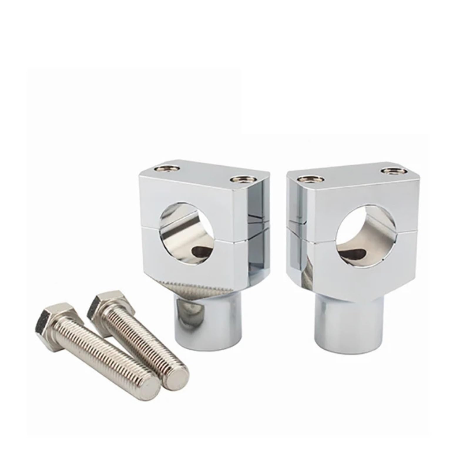 Für 1 Paar Universal Lenker Riser Kit Montage Clip Aluminium Motorrad 22mm 25mm Handleb(25MM Silver) von CEHAKDLRI