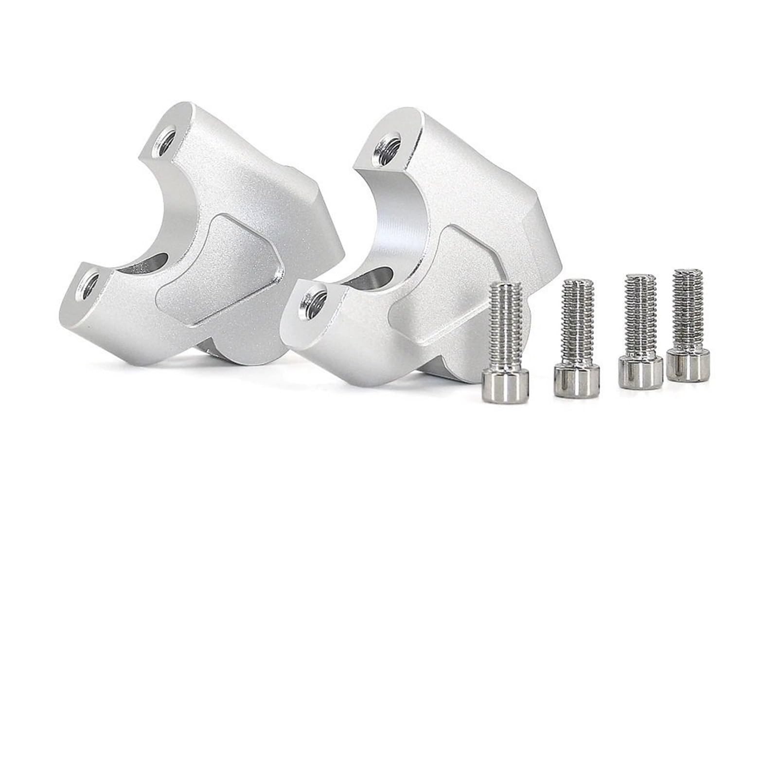 Für CB650R CB650 R 2019- CB 650 R Lenkererhöhung Clamp Aluminium Riser Kit Adapter Hubhöhe 35mm Bremsschlauchverlängerung(Silver- No Logo) von CEHAKDLRI